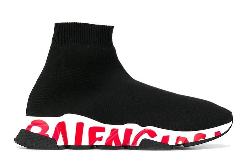 Balenciaga Speed Trainer Graffiti - Black Red Reps (1)