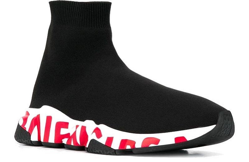 Balenciaga Speed Trainer Graffiti - Black Red Reps (2)