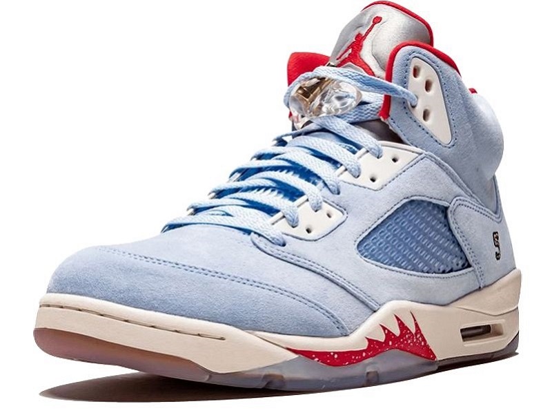 Trophy Room x Air Jordan 5 Retro Ice Blue Reps (4)