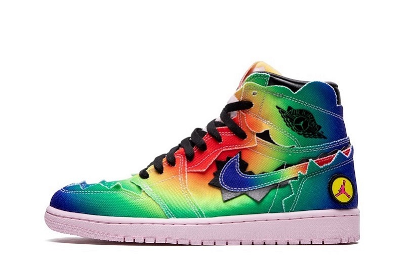 J Balvin x Air Jordan 1 High OG Colorful Tie-dye Reps (1)