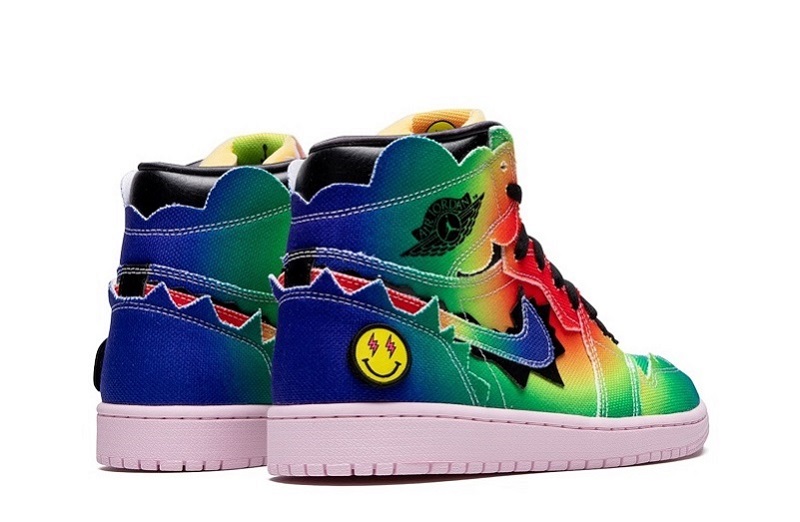 J Balvin x Air Jordan 1 High OG Colorful Tie-dye Reps (3)