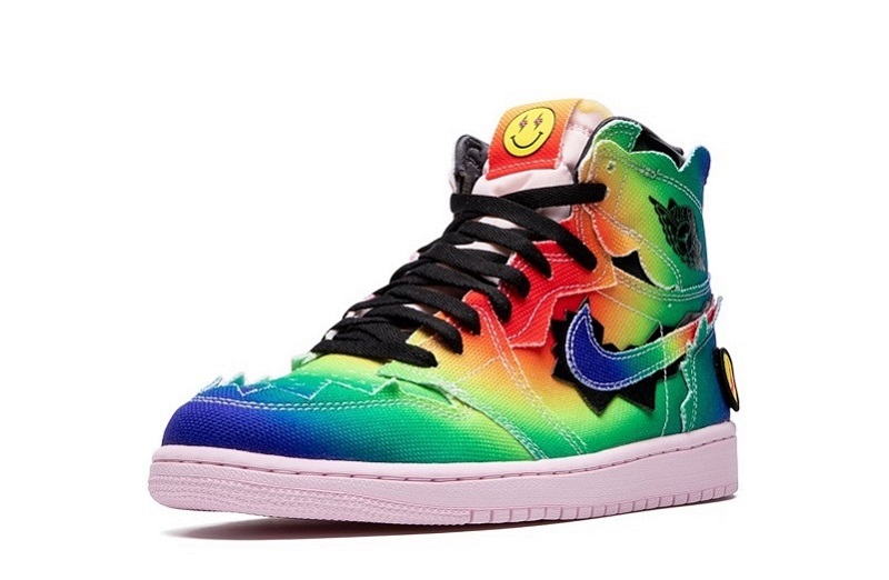 J Balvin x Air Jordan 1 High OG Colorful Tie-dye Reps (4)